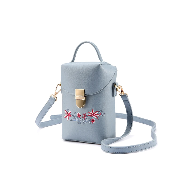 LOVEVOOK, сумки через плечо для женщин, маленькая сумка на плечо, Женская однотонная сумка на застежке, кошелек, сумка-мессенджер, сумка на плечо - Цвет: Синий