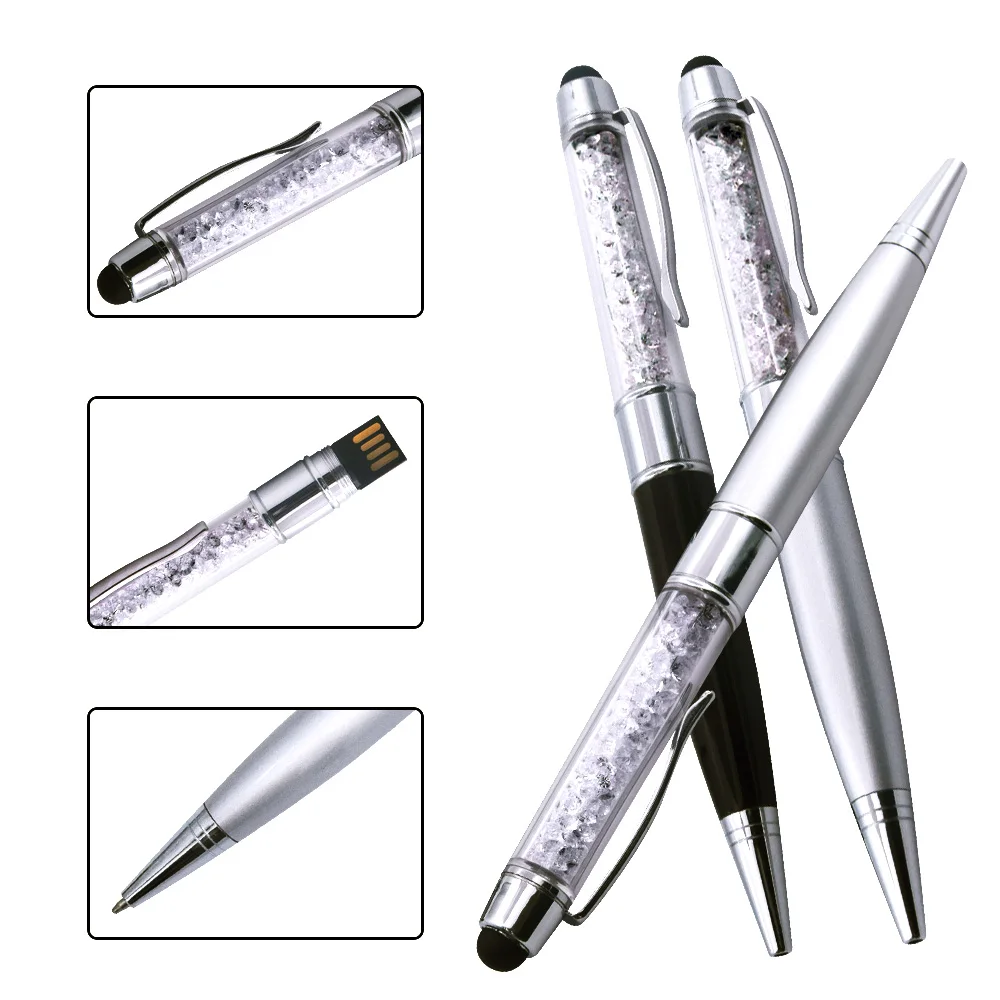 Шариковая ручка USB 2,0, USB флеш-накопитель с логотипом на заказ, 4 ГБ, 8 ГБ, 16 ГБ, 32 ГБ, 64 ГБ, алмазная ручка, USB флешка, флеш-накопитель, подарки