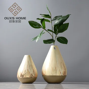 

ceramic stone vases furnishing articles European living room table flower arranging, contracted household decorations