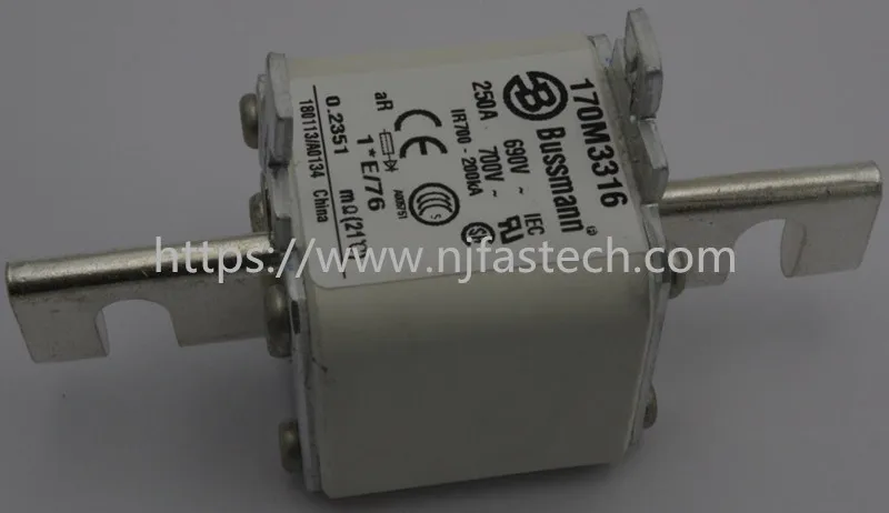 Электрический предохранитель типа 170M3316 250A 690V Bussmann Предохранитель