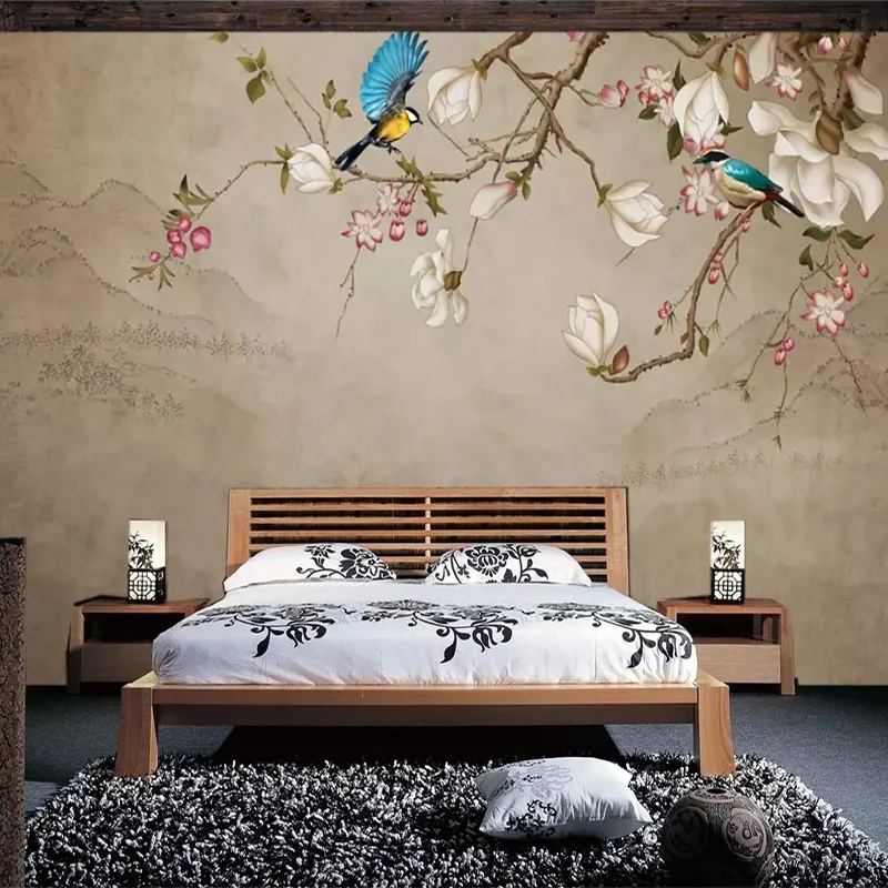 Custom-Photo-Wallpaper-Mural-Flower-Bird-Magnolia-Living-Room-TV-Background-Wall-Painting-Papel-De-Parede (3)