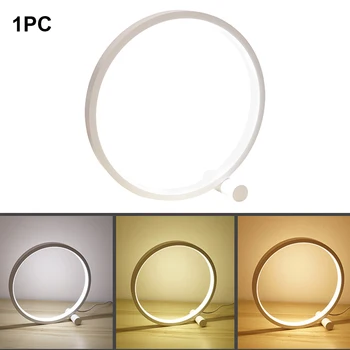 

Circular Bedside Living Room Table Lamp USB Charging Led Desktop Simple For Bedroom Touch Dimmable Modern Night Light Home Decor