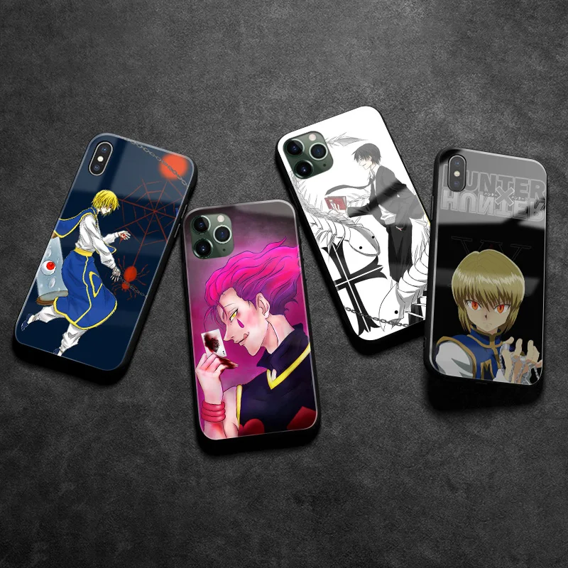 HUNTERxHUNTER HXH Gon Hisoka Kurapika мягкий силиконовый стеклянный чехол для телефона iPhone SE 6s 7 8