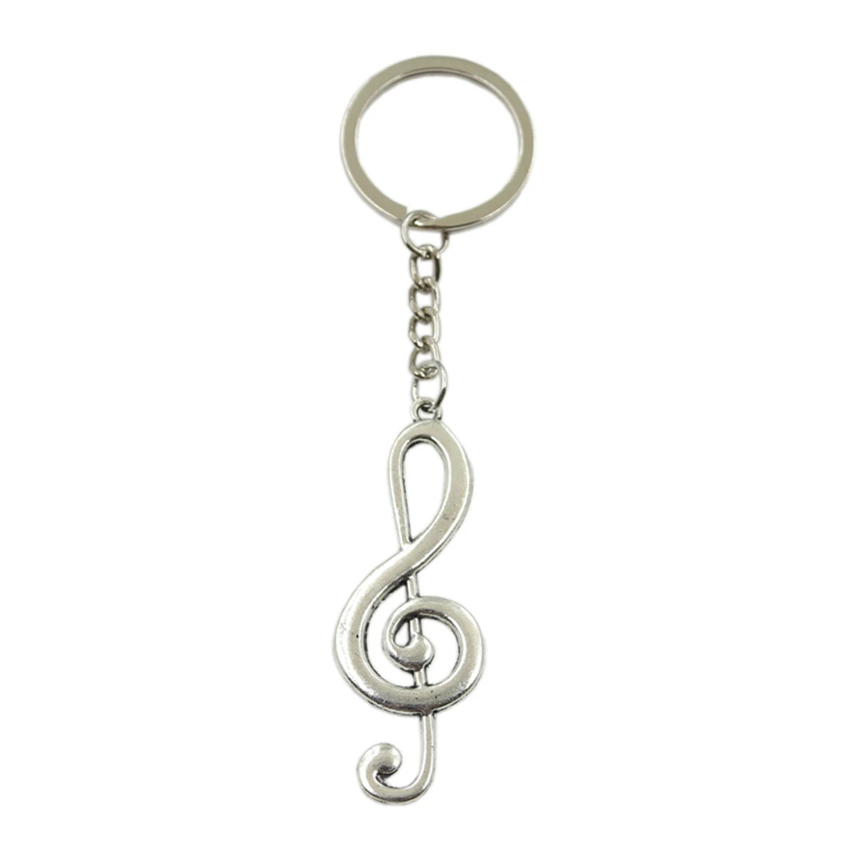 Neue Heiße Männer Schlüssel Ring Metall Schlüssel Kette Keychain Geschenk Schmuck Silber Farbe Musical Note Anhänger Große Förderung