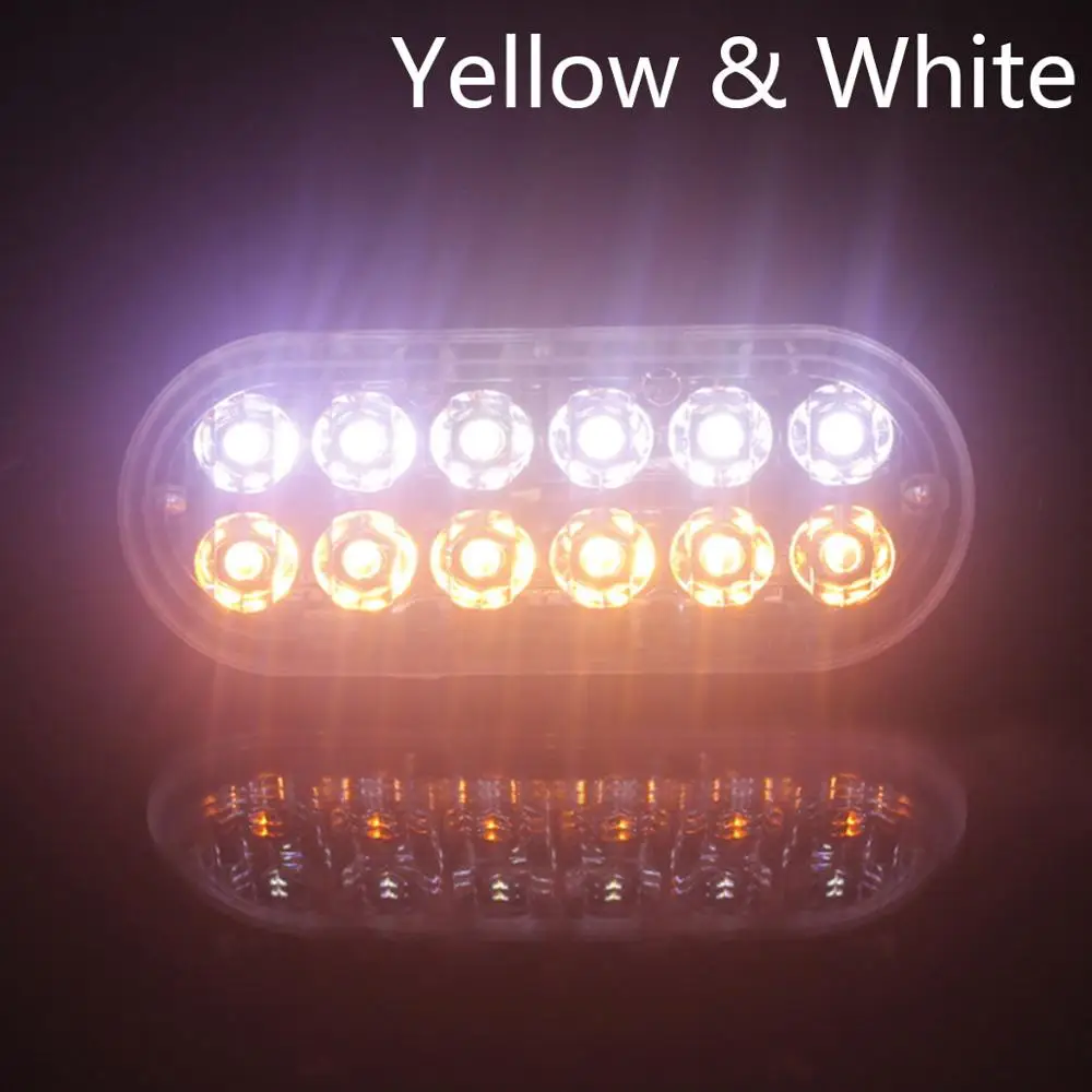 Светло-голова светодиодный Решетка Предупреждение-свет мигает Полиция чрезвычайных богранд СВЕТОДИОДНЫЙ грузовик синхронизации-Функция 12 V-24 V пробоя - Испускаемый цвет: yellow to white