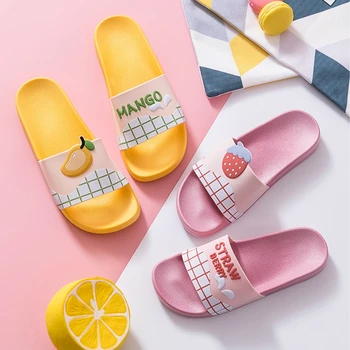 

Cute Cartoon Fruit Peach Banana Printed Women Slippers Summer Lovers Shoes Indoor House Ladies Slides PVC Sandals Slipper