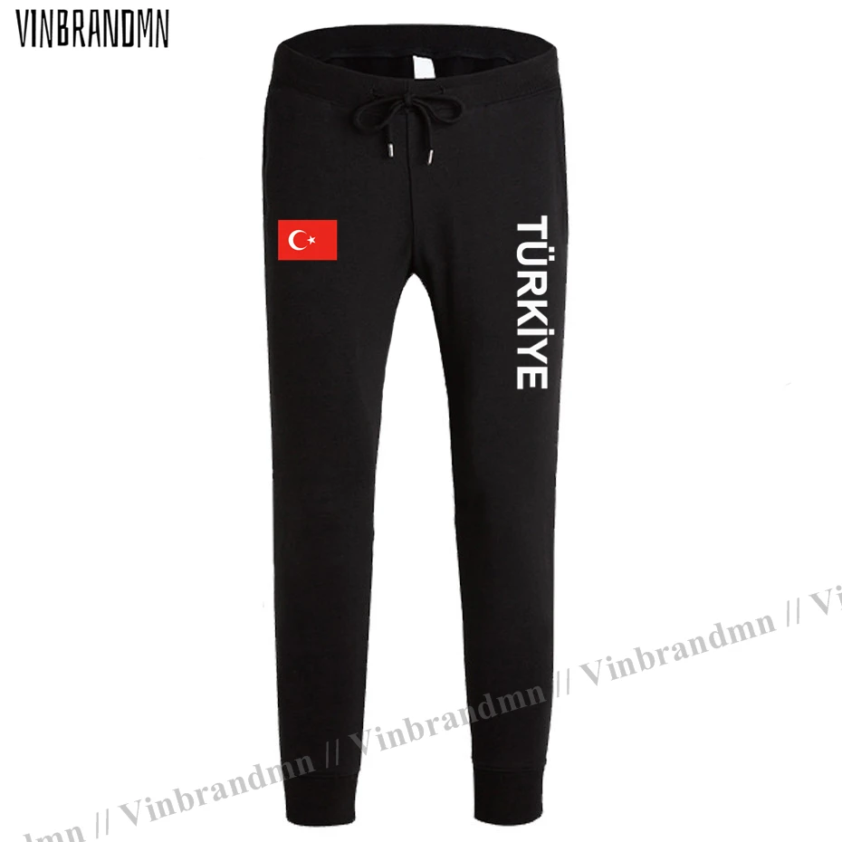 

Turkey TUR Turkish Turk TR mens pants joggers jumpsuit sweatpants track sweat fitness fleece tactical casual nation country NEW