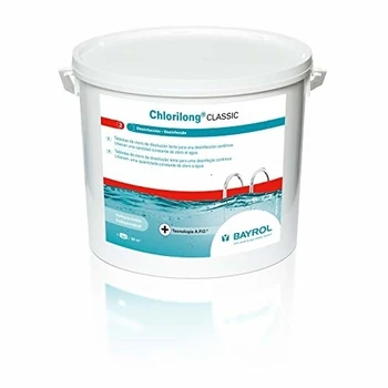 

BAYROL Chlorilong Classic. Tabletas de Cloro disolución Lenta - 10 Kg