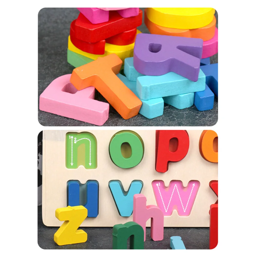 Деревянные пазлы Алфавит/в форме цифр обучающая доска игрушка Дети мультфильм животное цифры буквы Алфавит Математика обучающая игрушка