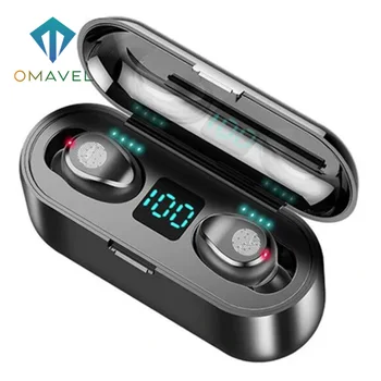 

New F9 Wireless Bluetooth Earphone TWS HIFI Mini In-ear Headset Sport Running Earbuds iOS / Android Phone Support Dropshipping