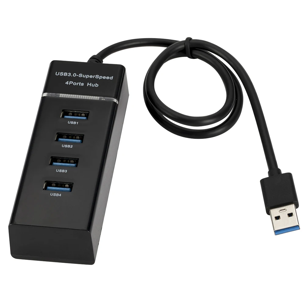 Высокоскоростной 4 порта USB 3,0 мульти концентратор разветвитель адаптер расширения для портативных ПК