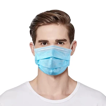 

50Pcs/lot Disposable Protective 3 Layer Nonwove Ply Filter Mouth Face Mask Anti-Dust Anti-Fog Meltblown Earloop Mouth Mask kids