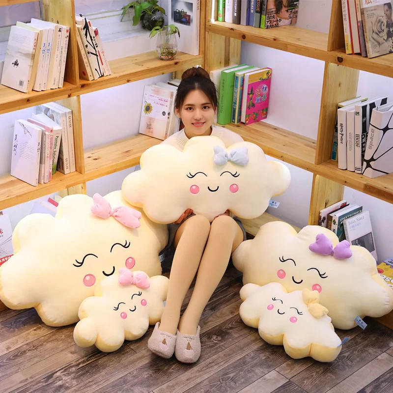 Candice guo плюшевая игрушка, кукла, бант, бант, Облако Подушка, мягкая подушка, офисный отдых, сон, подарок на день рождения, рождественский подарок, 1 шт