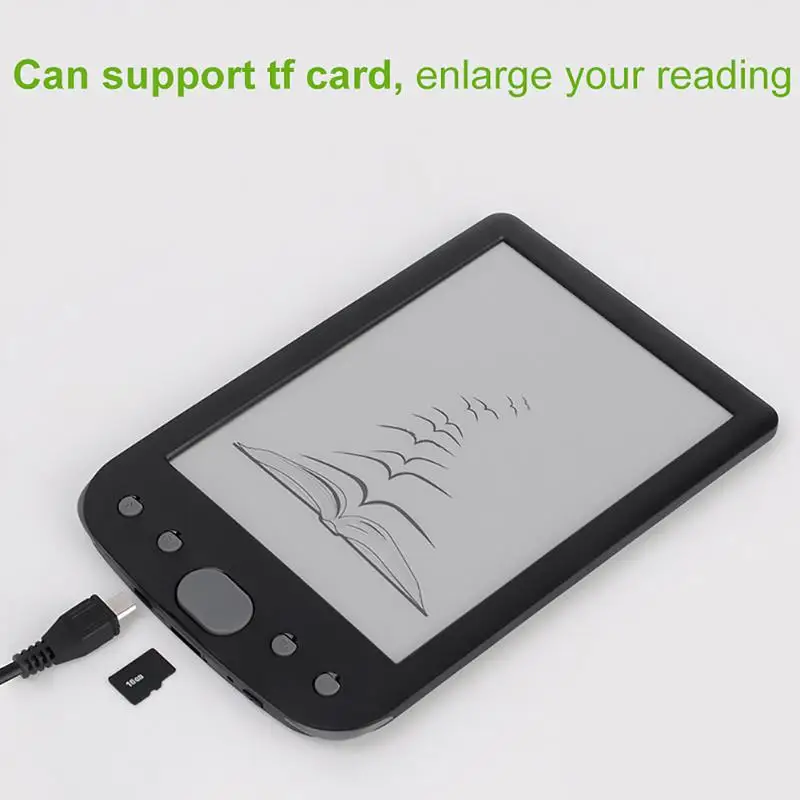 Прочный Мини 6 дюймов из устройства для чтения электронных книг E-Ink Экран 8 Гб электронные Бумага книга с передним светильник Поддержка TF карты работникам подарок