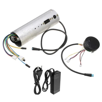 

Electric Scooter Dashboard Motherboard Controller Board and Charger for Ninebot Es1 Es2 Es3 Es4 Scooter --EU Plug