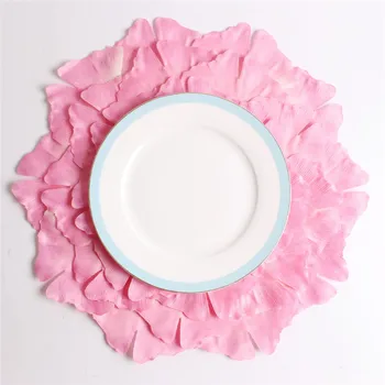 

Pink Ginkgo Mosaic Flowers Pattern Table Mat Irregular Shape Placemat for Wedding Kitchen Decor Coasters Dining Accessories