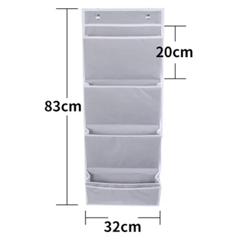 

Hanging Wall Organizer, Hanging File Folders Wall Mount/Over The Door Office Supplies Storage Mail Organizer For Notebooks,Pla