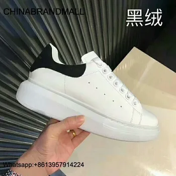 

Genuine Leather Women Casual Shoes Luxury Brand 2020 Mens Sneakers Lace up Mens Shoes
