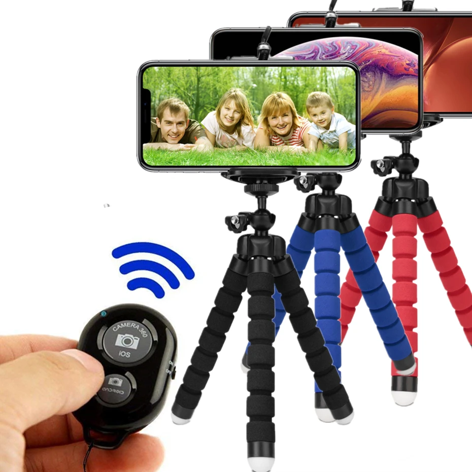 Selfie Sticks tripod for phone mini Bluetooth compatible Shutter Release smart remote control