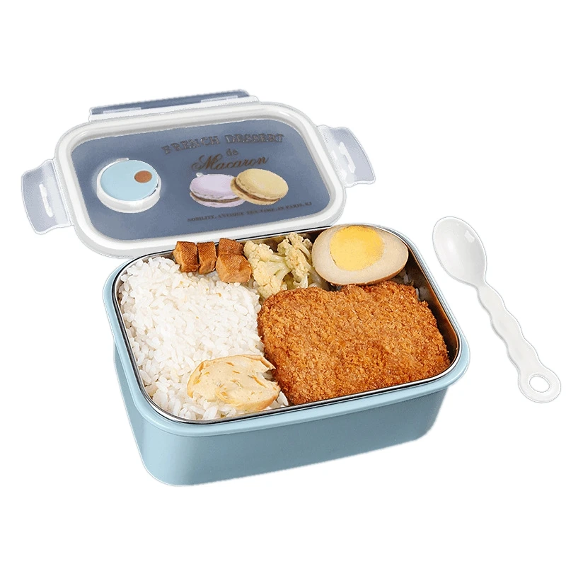 

Anti-Scald Stainless Steel Lunchbox Student Children Compartments Bento Box Portable Handle Design Lunch Box