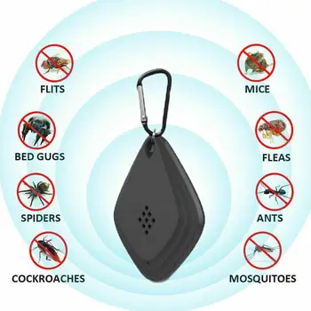 

Portable Ultrasonic Mosquito Repellent Cockroach Spider Rodents Pest Tool Snake Charging Fly Rat Insect Repellent USB Kille P7H1