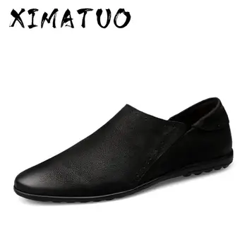 

Fires Men Driving Shoes Genuine Leather Casual Loafers High Quality Male Comfortable Casual Shoes Non-slip Outdoor Man Flats
