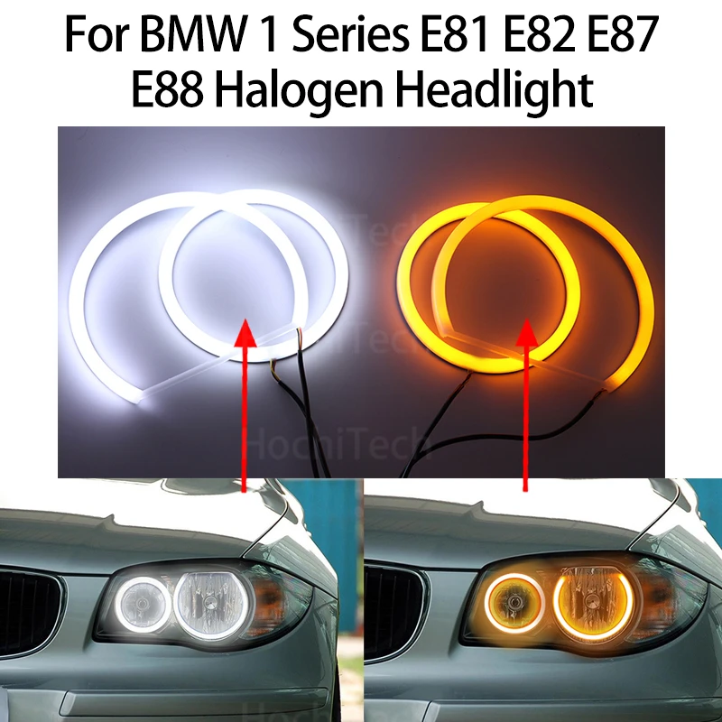 Switchback Cotton Light Led Angel Eye Dual White Ambra Per Bmw Serie 1 E81 E82 E87 E88 Faro Alogeno
