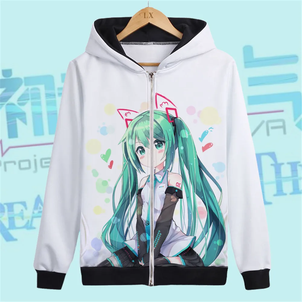 Style12 Hatsune Miku/толстовка с капюшоном; Верхняя одежда; пальто; женская одежда; карнавальный костюм; Одежда для девочек; утепленные пальто на молнии и куртки - Цвет: Style12