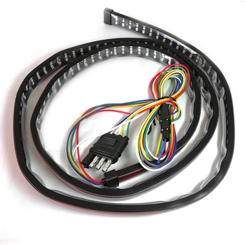 

60" Triple Row 3 Colors Tailgate Light Bar Flowing Turn Signal Brake/DRL/ Reverse/Double Flash Lights Waterproof