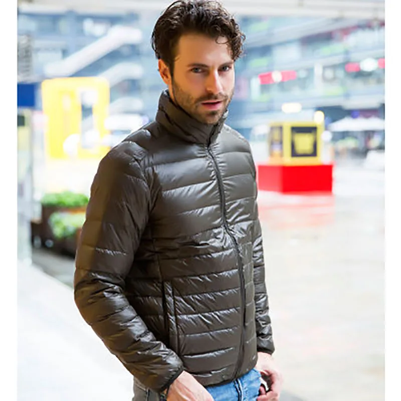 

2020 New Ultra Light Jacket Coats 90 White Duck Down Stand Collar Parka Winter Coat Men Plus size 6XL YYJ0034