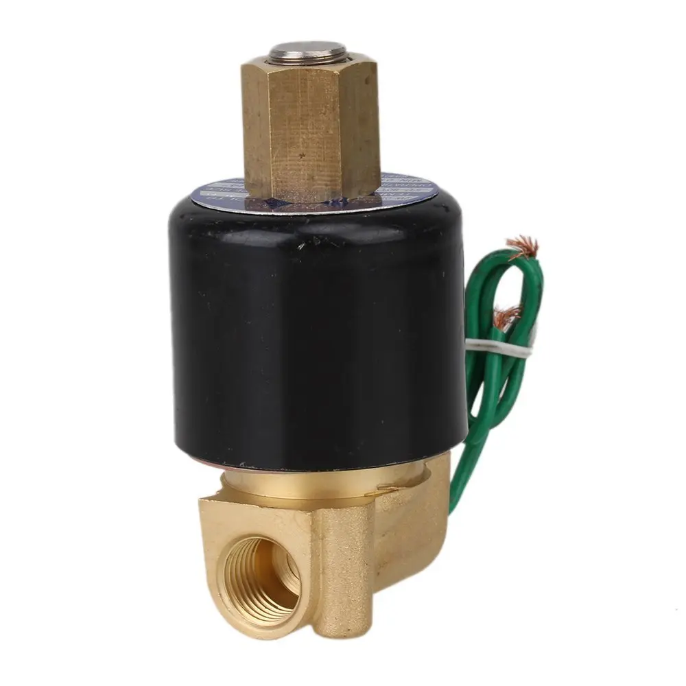 

NBR 2 Way 2 Position Solid Coil Electric Solenoid Valve AC 24V 1/4" Gas Water Fuels Air Solid Coil Normally Open Type