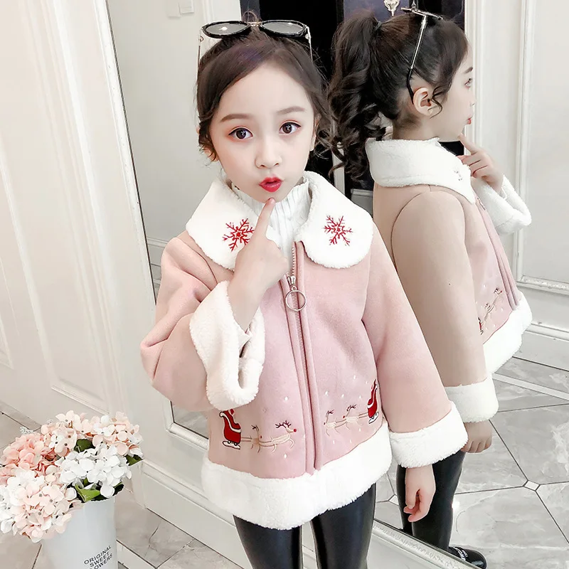 

Winter Girls Embroidery Coat 2019 Autumn New Warm Pageant Party Warm Jacket Snowsuit Baby Hooded Outerwear Kids Clothes Costumes