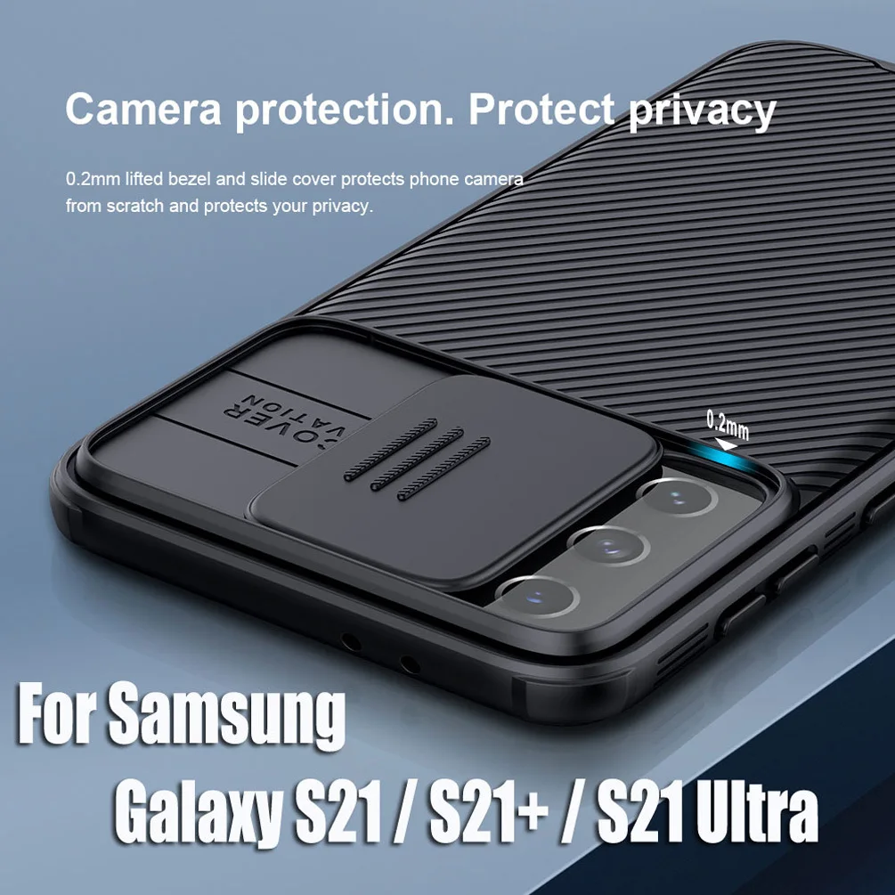 Samsung Galaxy S21+ Plus S21 Ultra Camera Bescherming Case Nillkin Slide Bescherm Cover Lens Bescherming Case Voor Samsung S21|Telefoonbumper| - AliExpress