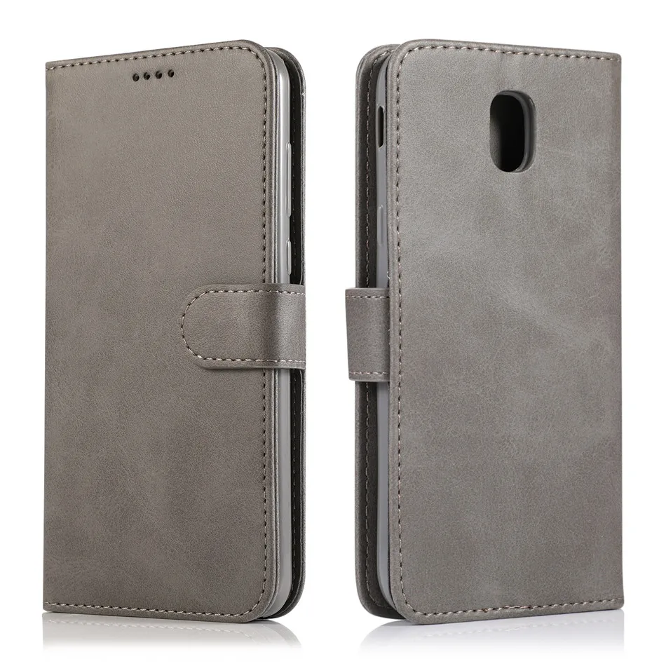 Gray Micgita бизнес кожаный чехол для samsung Galaxy J5 J7 J3 Флип Бумажник чехол для samsung J7 J730 фоторамка - Цвет: Gray