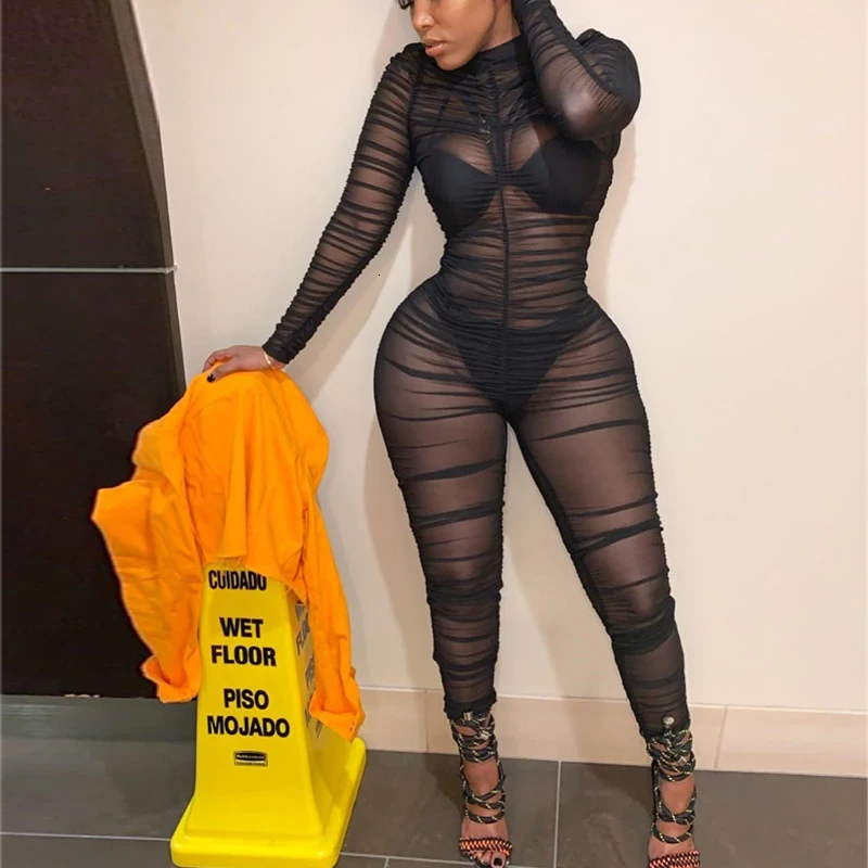 Laura mesh jumpsuit Clearance