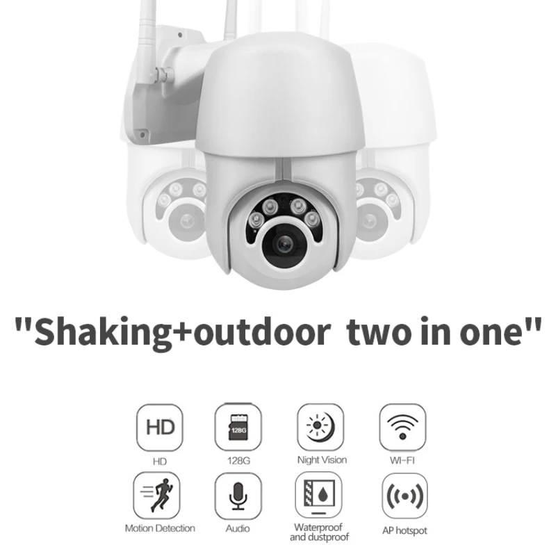 

1080P PTZ IP Camera Outdoor Speed Dome Wireless Wifi Security Camera Pan Tilt 4X Zoom IR Network CCTV Surveillance 3.6mm TF Card