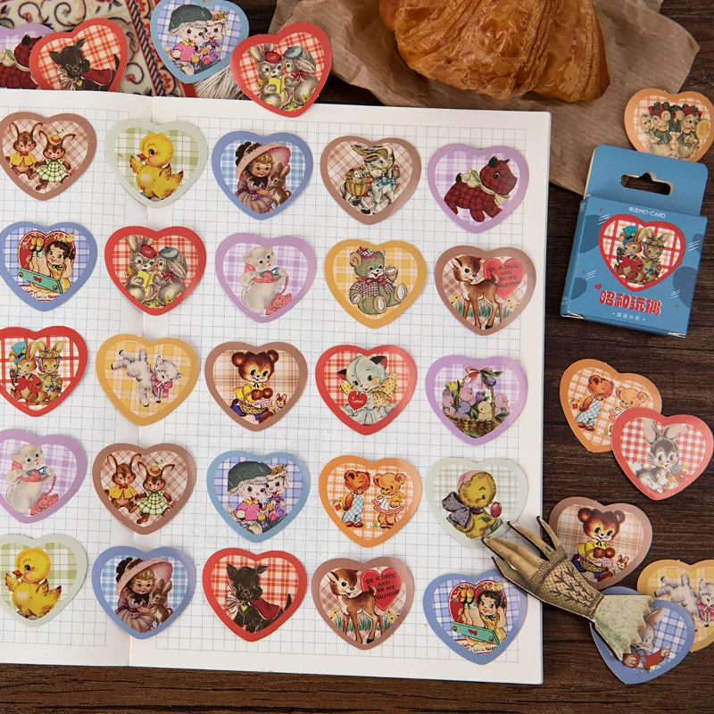 

46pcs/box Dolls Series Sticker Kawaii Cute Cartoon Diy Hand Account Scrapbooking Diary Album Lable Student Stationery