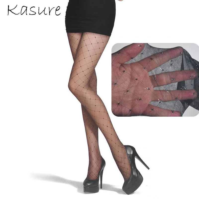 

Женские пикантные колготки с блестками, прозрачные сетчатые колготки в горошек, в клетку, с цветочным узором и высокой талией для женщин