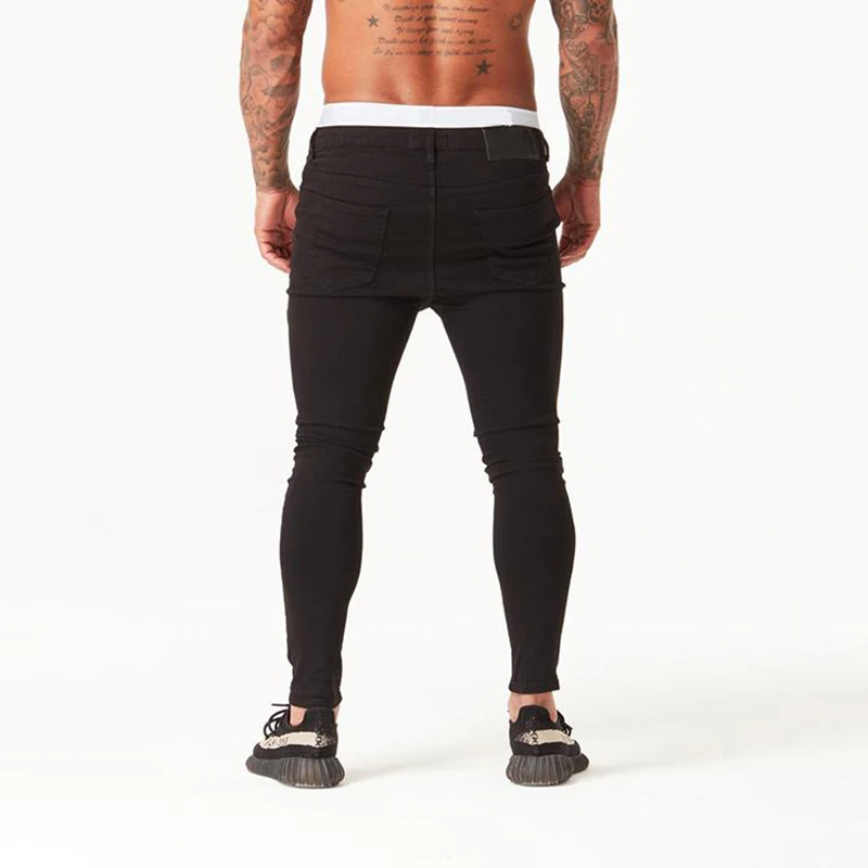Spray On Jeans Skinny strappati neri da uomo pantaloni in Denim attillati  sfilacciati sfilacciati pantaloni Hip-Hop fori Steet Wear Design  accattivante _ - AliExpress Mobile