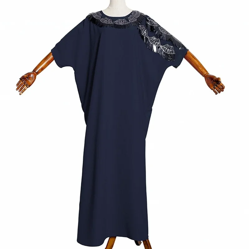 Abaya Sequins African Dresses For Women New Africa Clothes Diamonds Boubou Robe Africaine Femme Bazin Riche Party Dress | Тематическая