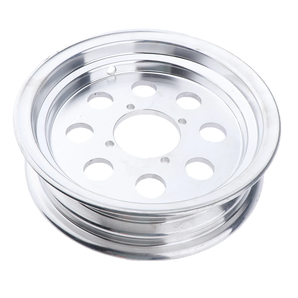10 inch Motorbike Tubeless Rim Wheel for Honda Mini Trail 50 Bike ATV (Silver)