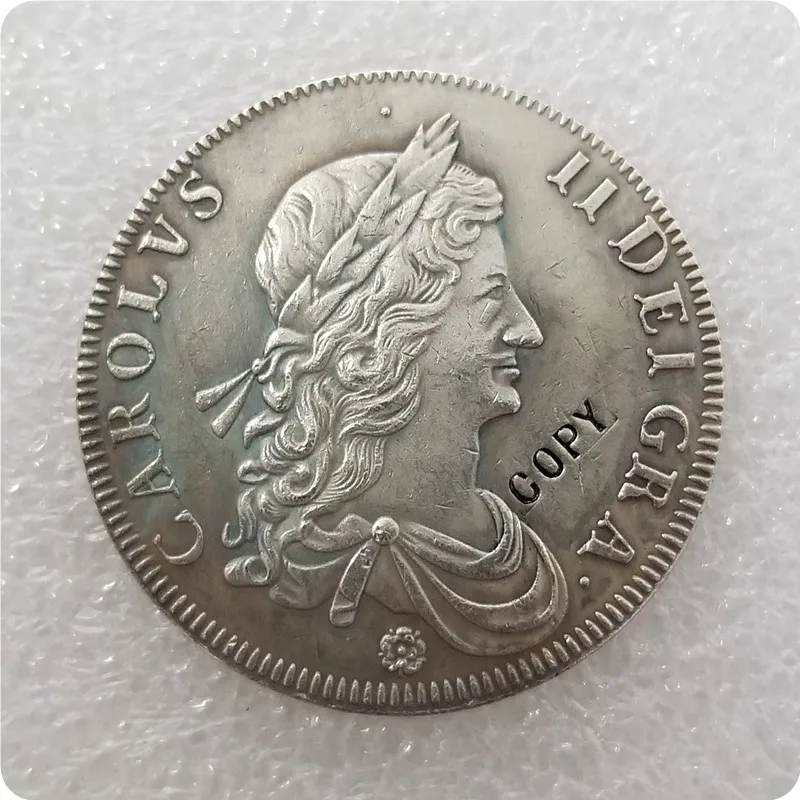 1662 England (United Kingdom) 1 Crown - Charles II (1st bust) Copy Coin | Дом и сад