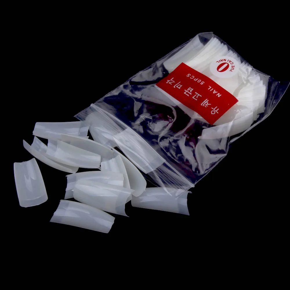 500 шт накладные накладки для ногтей прозрачные белые натуральные французские накладные акриловые капсула для ногтей УФ-гель Размер 0#-9# упаковка искусственные ногти ABS советы