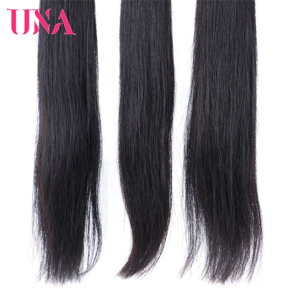 Straight Malaysia Human Hair Bundles 3 Bundles Deal Non-Remy Human Hair Weft Weaves 8-28 Inches 7A Middle Ratio 100g