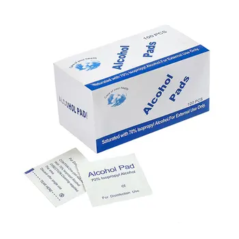 

100 Pcs Alcohol Cleaning Wet Disposable Disinfection Prep Exchange Pad Antiseptic Skin Cleaning Care Jewelry Mobile Phone Wipe