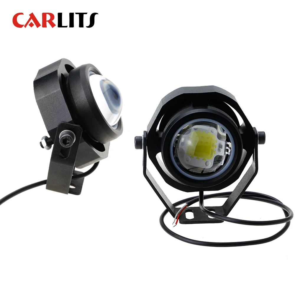 Светодиодные ходовые огни CARLITS 2 шт. 10 Вт 12 В противотуманная фара для мотоцикла