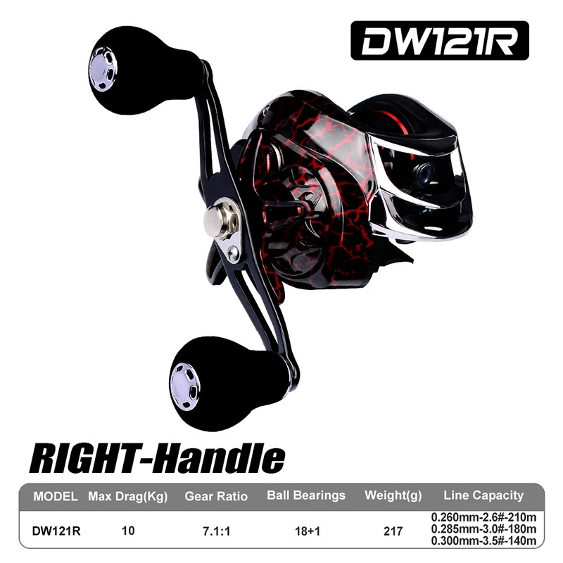 18*1BB Metal spinning wheel Baitcasting Fishing Reel 8.1:1 Long Shot Left / Right Hand Fishing Wheel Bait Casting Fi