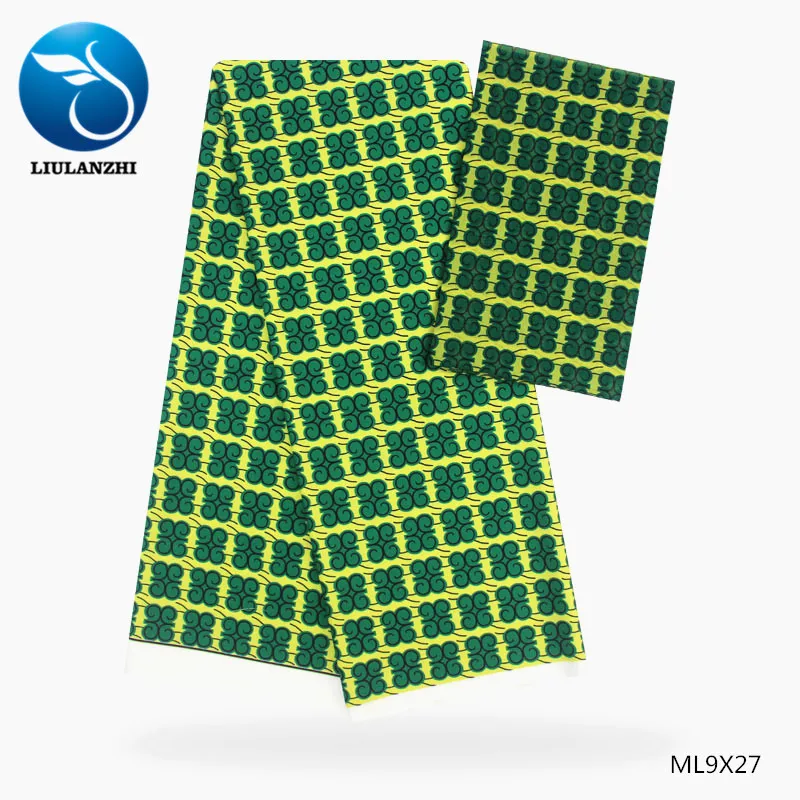 

LIULANZHI Chiffon Fabric 4 yards + 2 yards scarft 2019 latest African Chiffon Printing Dress Sewing Fabric Chiffon ML9X24-34