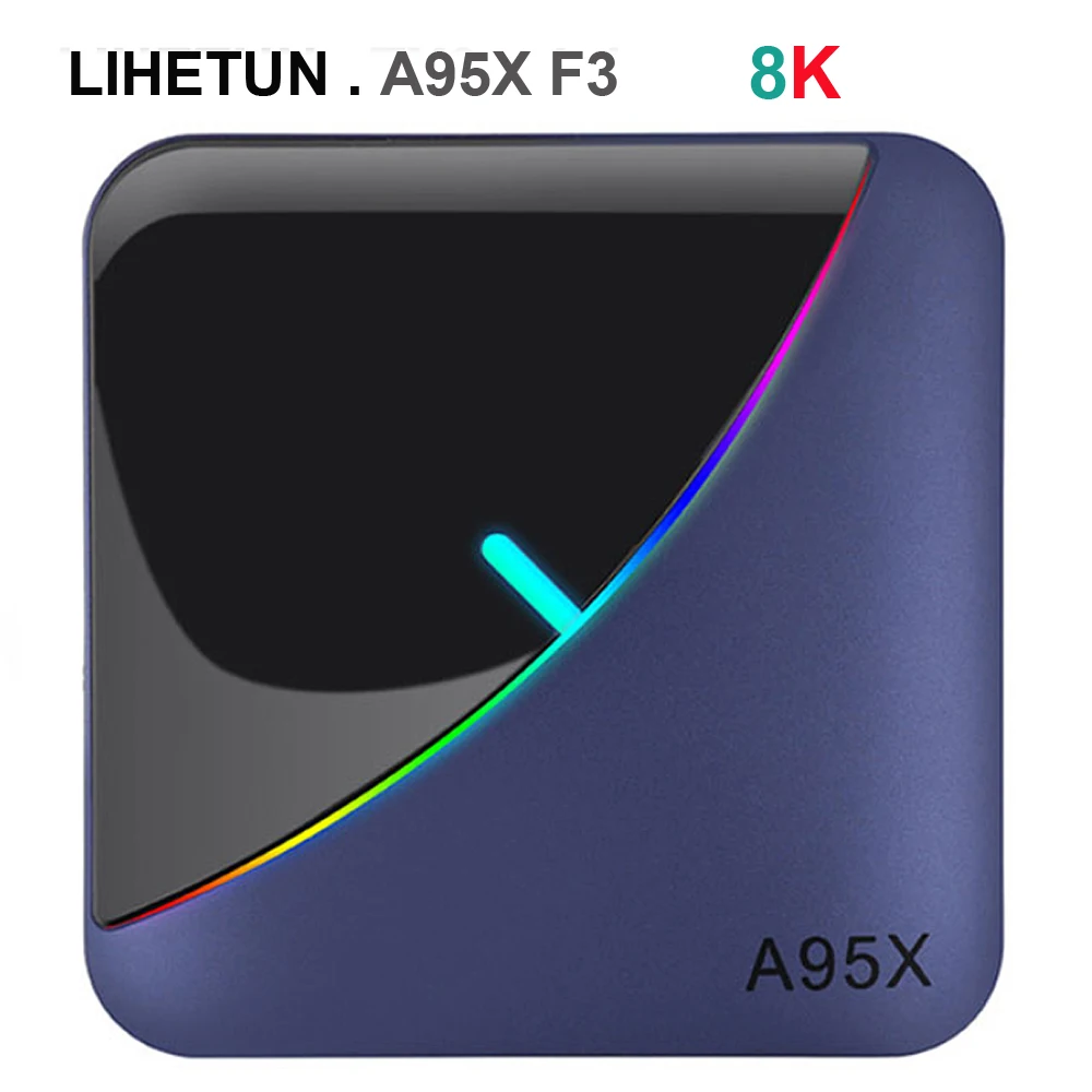 ТВ-приставка A95X F3 Android 9 0 Amlogic S905X3 4G RAM 32 Гб 64 ROM Quad Core 2 4G/5 ГГц Wifi BT H.265 4K Youtube