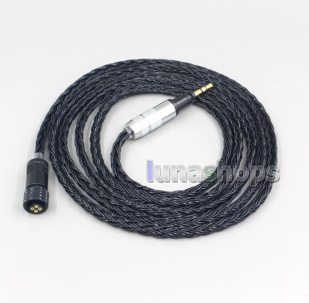 16 Core Black OCC Awesome All In 1 Plug Earphone Cable For Sennheiser Momentum 1 0 2 0 On Ear Headphones LN006940